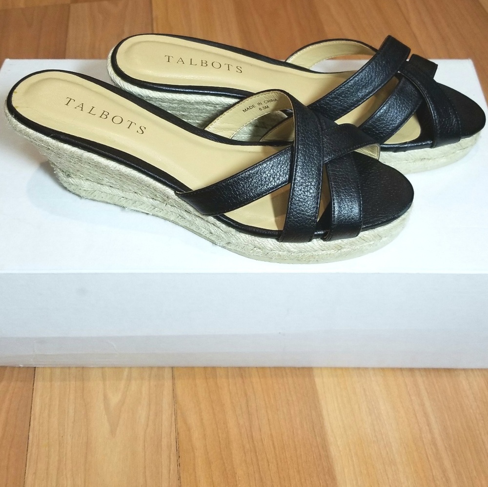TALBOT'S Lyndsay Pebbled Leather Espadrilles